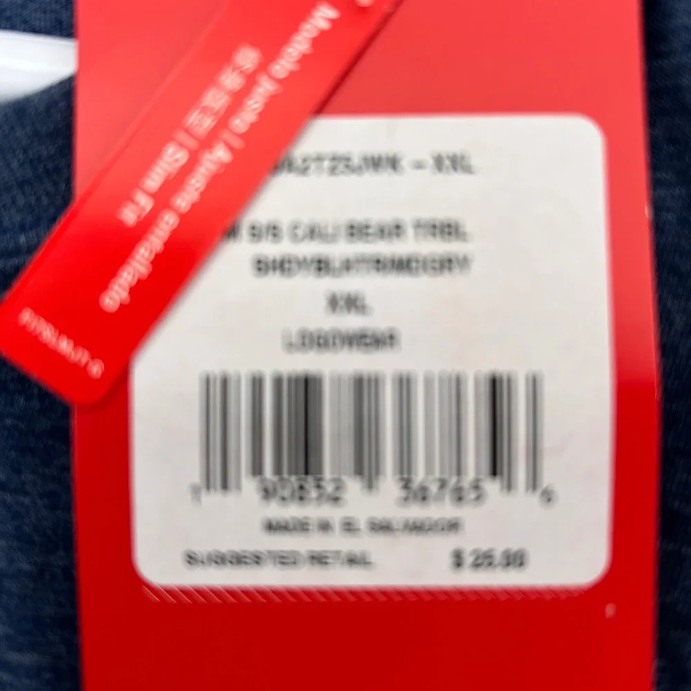 The North Face Mens Cali Bear Tri-Blend T-Shirt XXL Shady Blue Heather Slim Fit